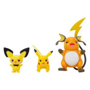 Pokémon pack 3 figurines Select Evolution Pichu, Pikachu, Raichu