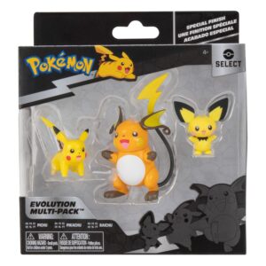 Pokémon pack 3 figurines Select Evolution Pichu, Pikachu, Raichu