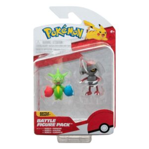 Pokémon pack 2 figurines Battle Figure Pack Scalpion, Rosélia  5 cm