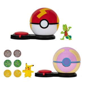 Pokémon Jeu d’attaque surprise Pikachu (femelle) avec Speed Ball vs. Arcko avec Soin Ball