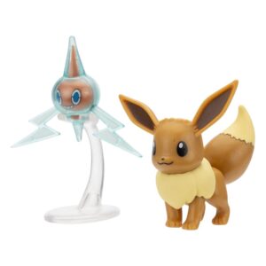 Pokémon pack 2 figurines Battle Figure Set Évoli #4, Motisma 5 cm