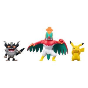 Pokémon pack 3 figurines Battle Figure Set Pikachu #8, Perrserker, Hawlucha 5 cm