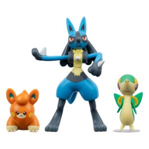 Pokémon pack 3 figurines Battle Figure Set Vipélierre, Pawmi, Lucario 5 cm