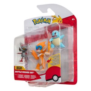 Pokémon pack 3 figurines Battle Figure Set Scalpion, Carapuce #1, Chimpenfeu 5 cm