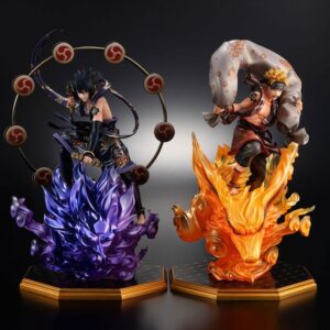 Naruto Shippuden statuettes PVC Precious G.E.M. Series Naruto Uzumaki Wind God & Sasuke Uchiha Thunder God 28 cm