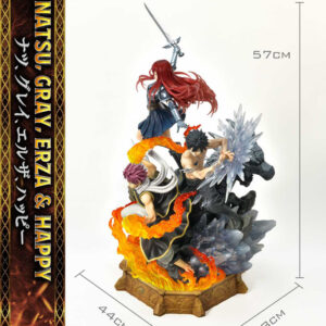 Fairy Tail statuette PVC 1/6 Natsu, Gray, Erza, Happy Deluxe Bonus Version 57 cm