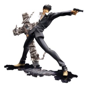 Trigun Badlands Rumble statuette PVC ARTFX J 1/8 Nicholas D. Wolfwood Renewal Package Version 20 cm