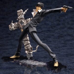 Trigun Badlands Rumble statuette PVC ARTFX J 1/8 Nicholas D. Wolfwood Renewal Package Version 20 cm