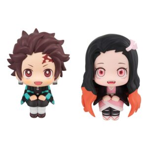 Demon Slayer: Kimetsu no Yaiba statuette PVC Look Up Tanjiro Kamado Sharp face Ver. & Nezuko Kamado Conquered the sun Ver. 11 cm (with gift)